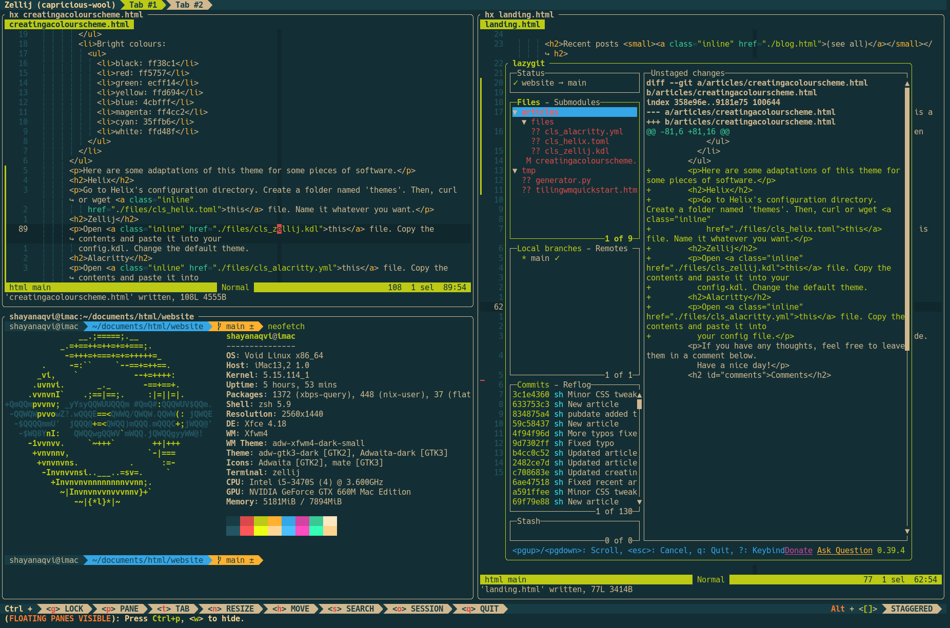 screenshot of a terminal window with this colour scheme in use